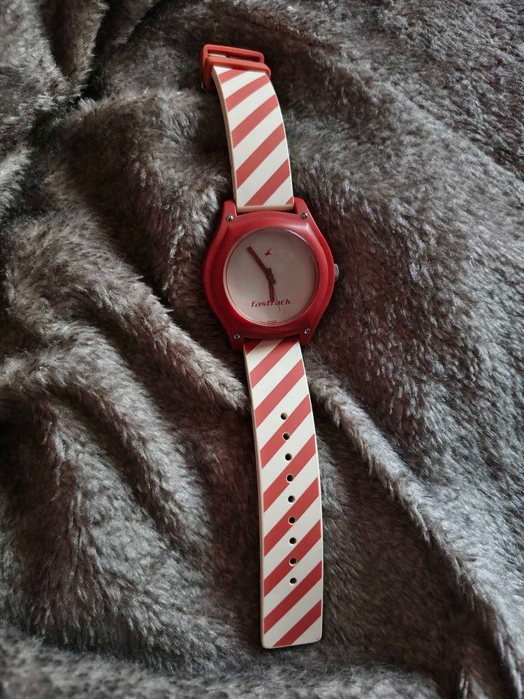 Fastrack Watch - Red &amp; White
