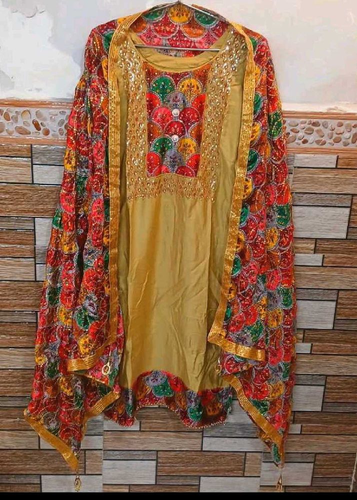 Embellished Golden Suit