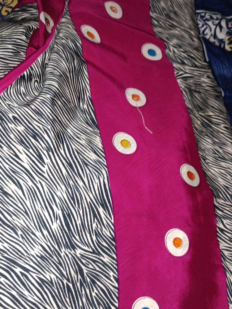 Multi Colour Crape Saree