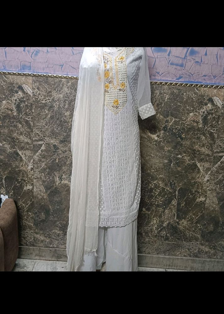 Kurta Plazoo Set Chiken Kari Dizine