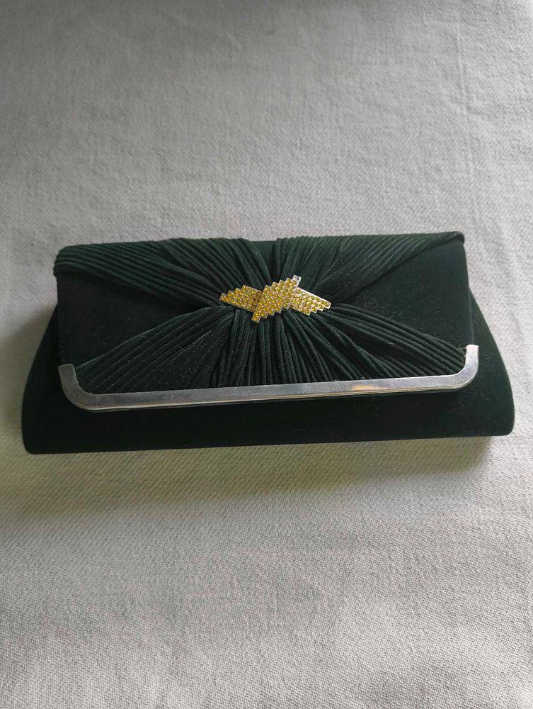 Vintage Dark Green Clutch