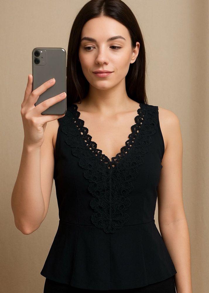 Lace Trim Tank Top
