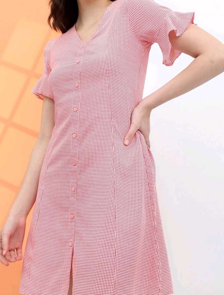 Red Gingham Mini Dress