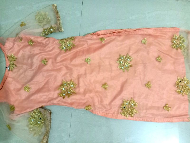 beautiful net kurti stitch by myself