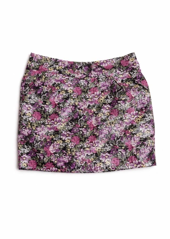 Lilac Garden Sequin Mini Skirt