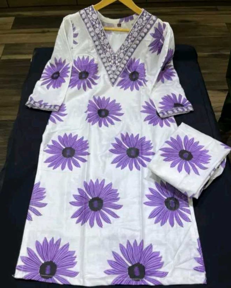 Women Rayon Kurti With Palazo