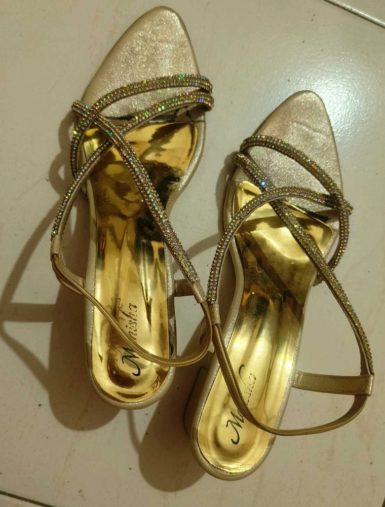 Sparkling Gold Heels