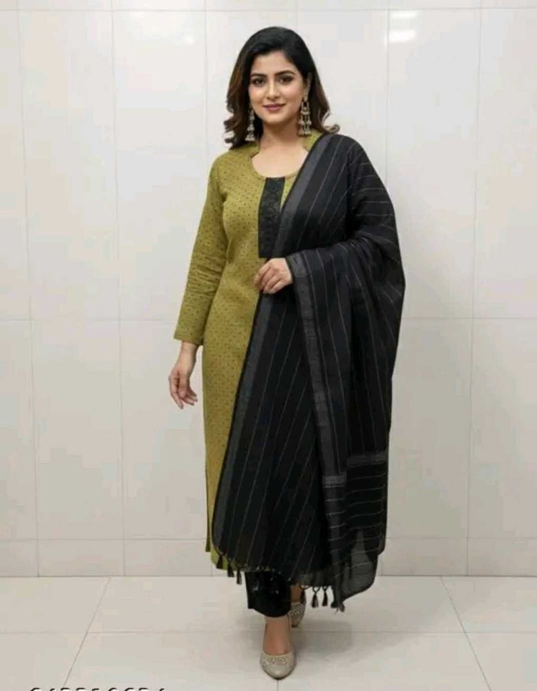 Elegant Olive Green Kurta Set