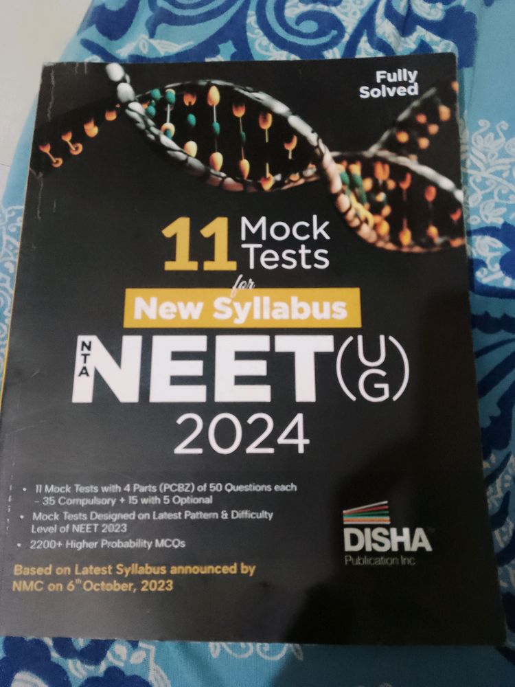 Disha NEET MOCK TEST NEW SYLLABUS 2024