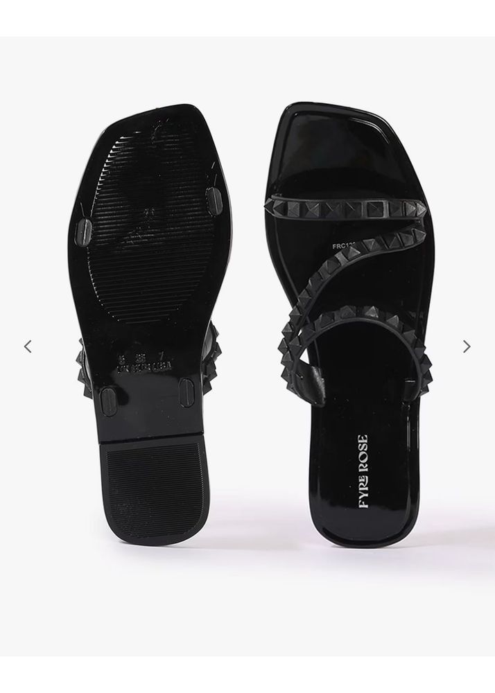 Fyre Rose Studded Jelly Sandals