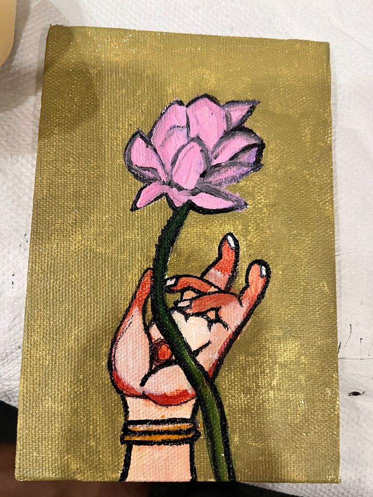 Hand &amp; Lotus Painting