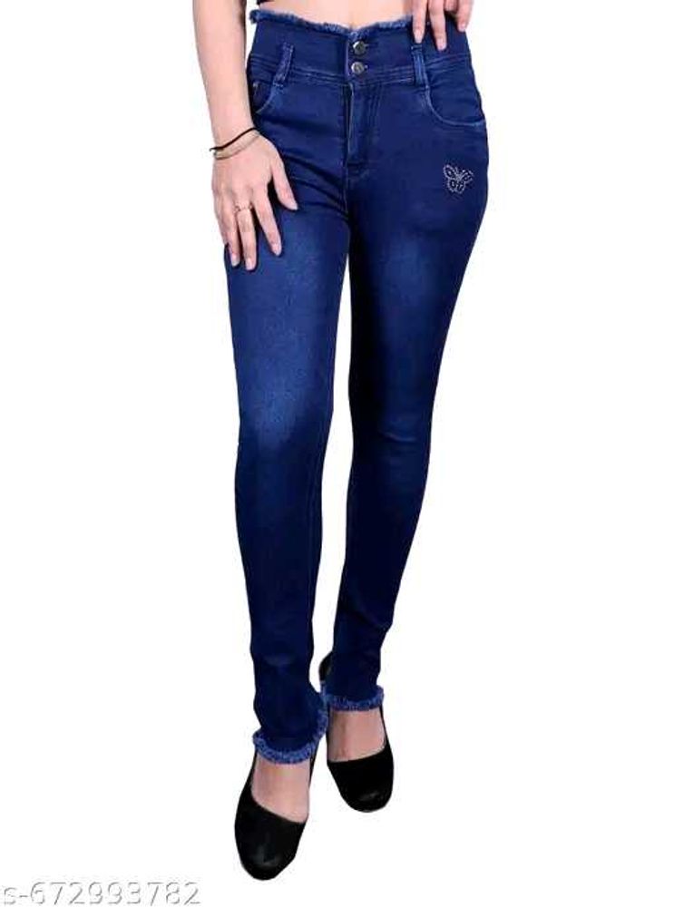 Stylish Dark Blue Denim Jeans