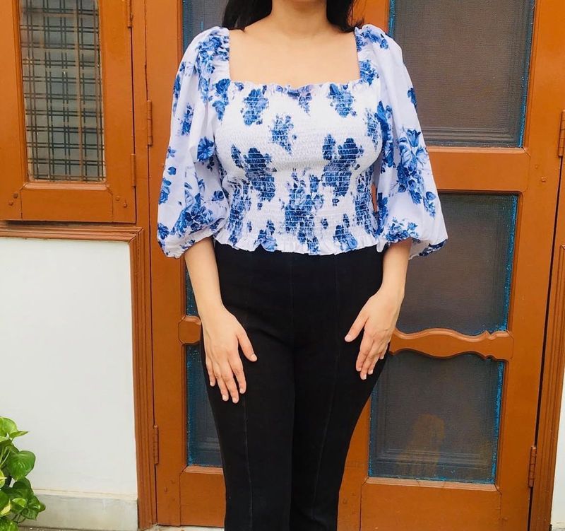 Floral Print Crop Top