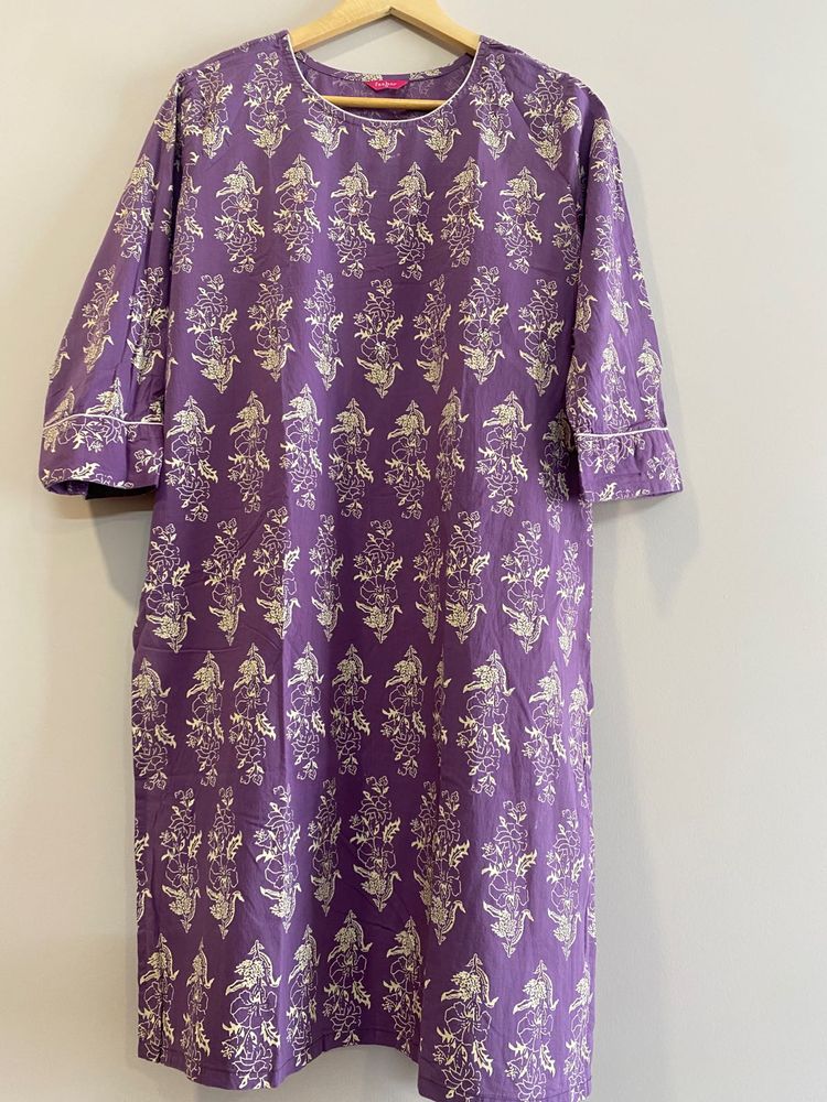 Floral Print Straight Kurta