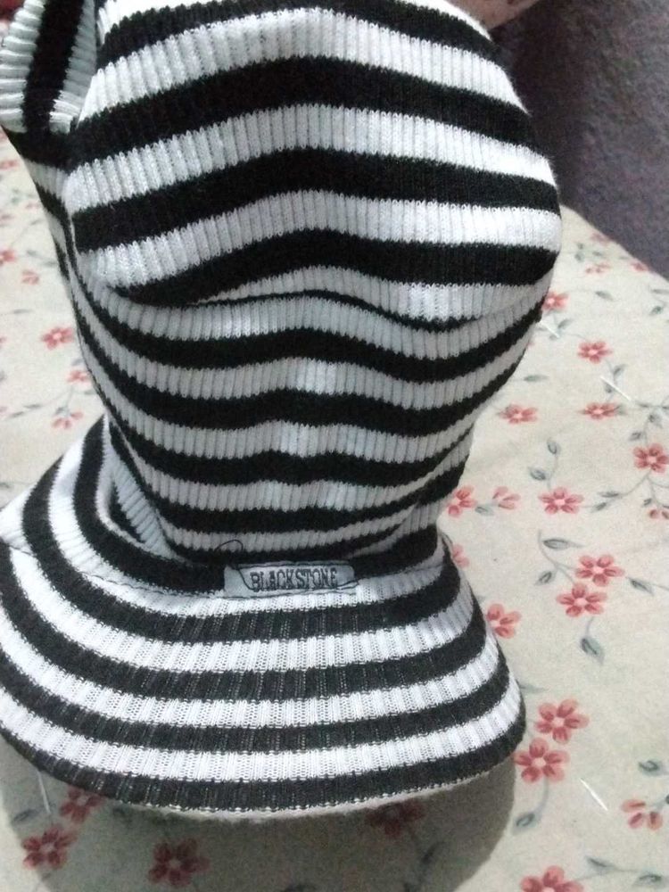 ear covering winter Striped BlackStone Beanie cap