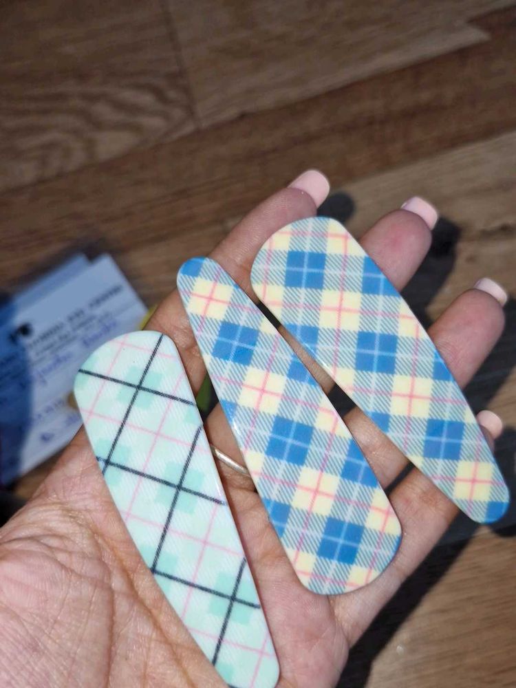Plaid Hair Clips