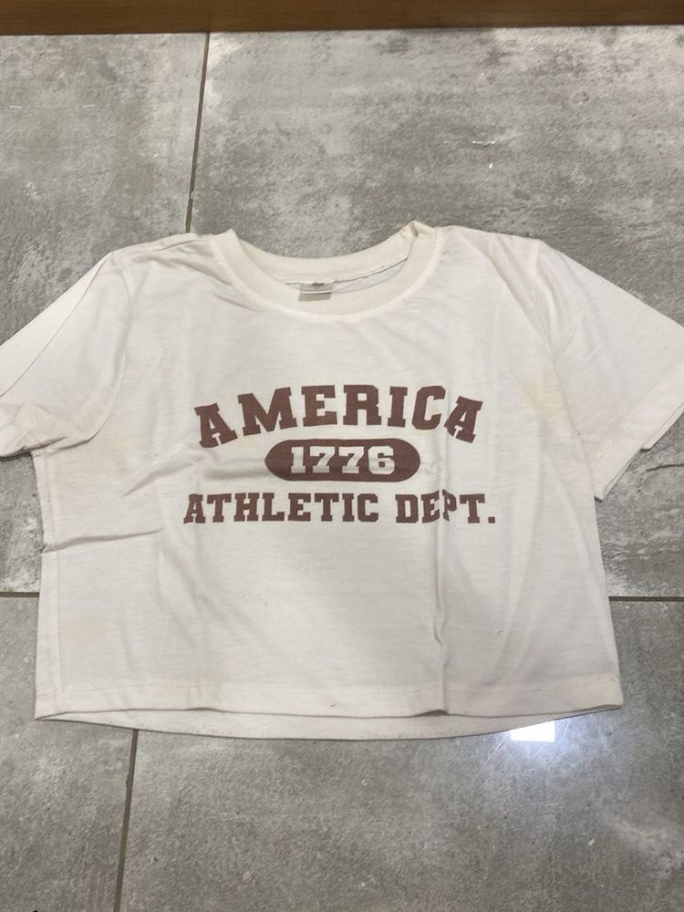 Vintage Athletic Crop Top