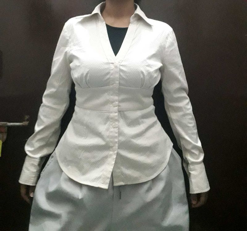 off white fitted shirt