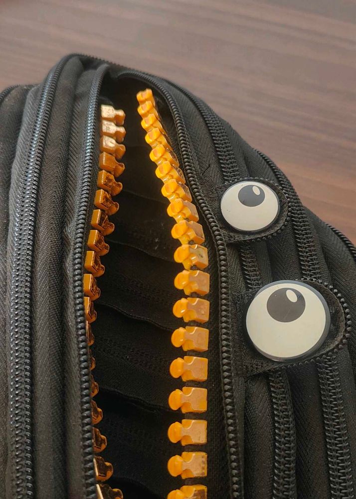 173ZIPIT Grillz 3-Ring Pencil Case, Black
