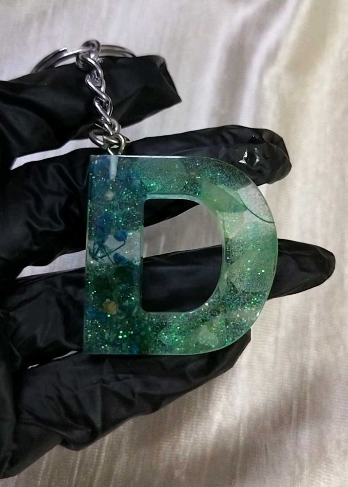 Resin Alphabet Keychain