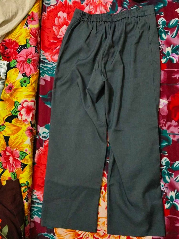 Grey Cropped Pants