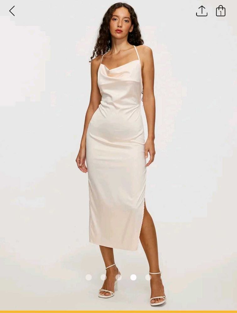 Satin Slip Backless Dress