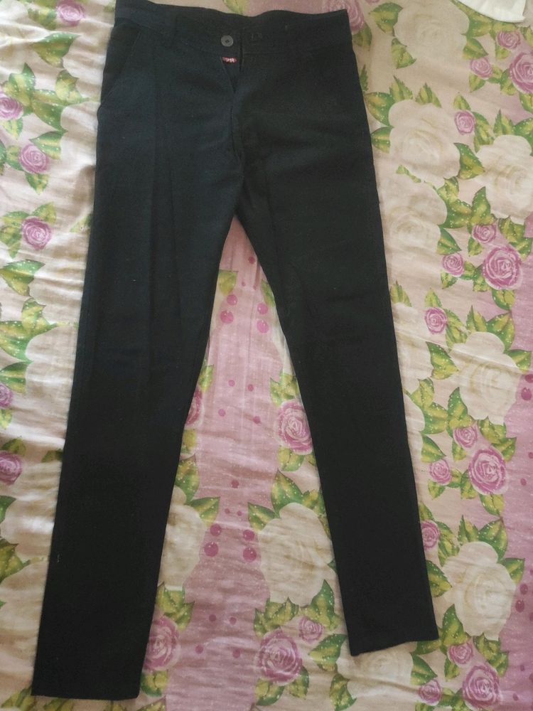 Unisex Black Formal Pant
