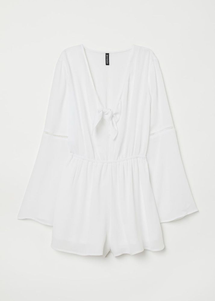 H&amp;M PLAYSUIT WITH KNOT DETAIL