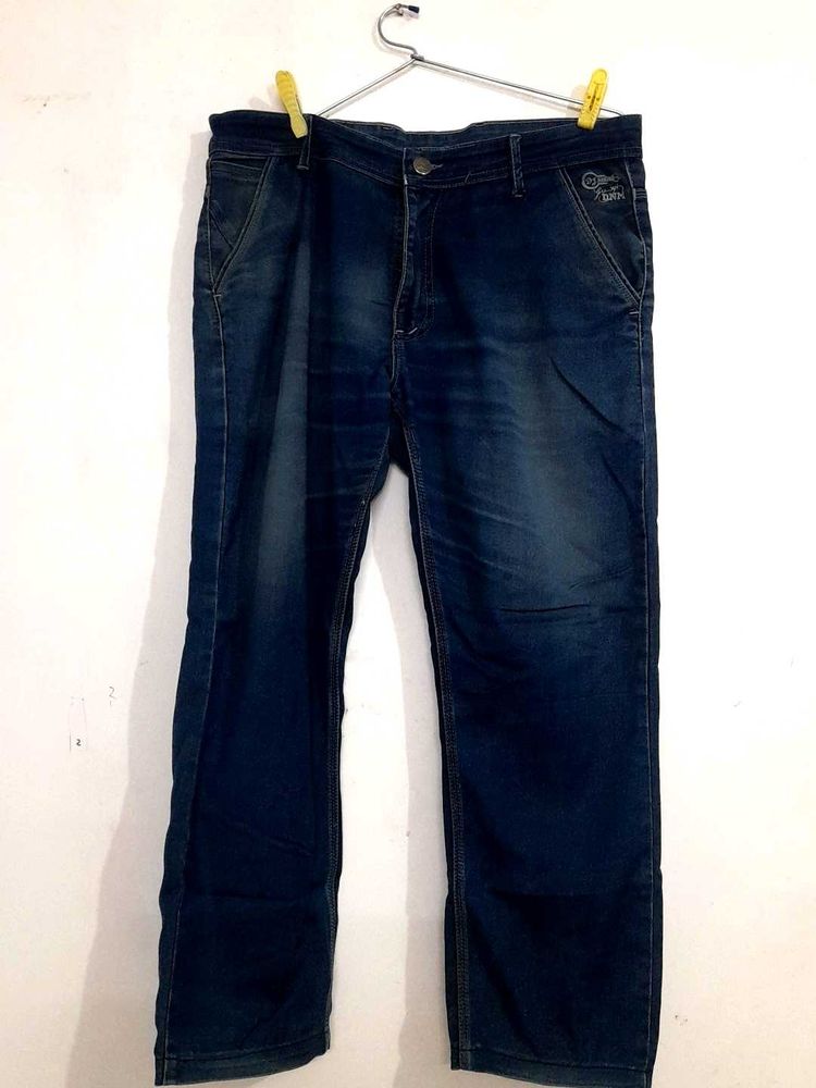 Classic Dark Wash Straight Fit Denim Jeans