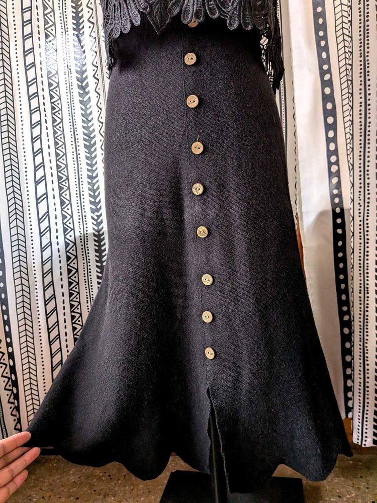 Chic Button-Front Skirt