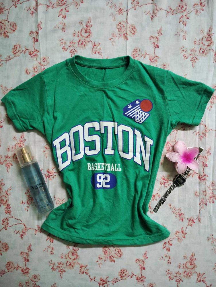 Basketball fitted baby tee