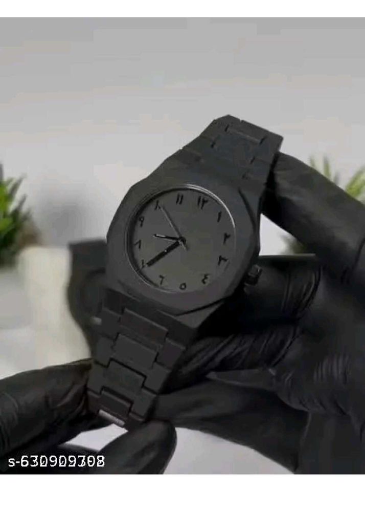 Sleek Black Arabic Dial Watch