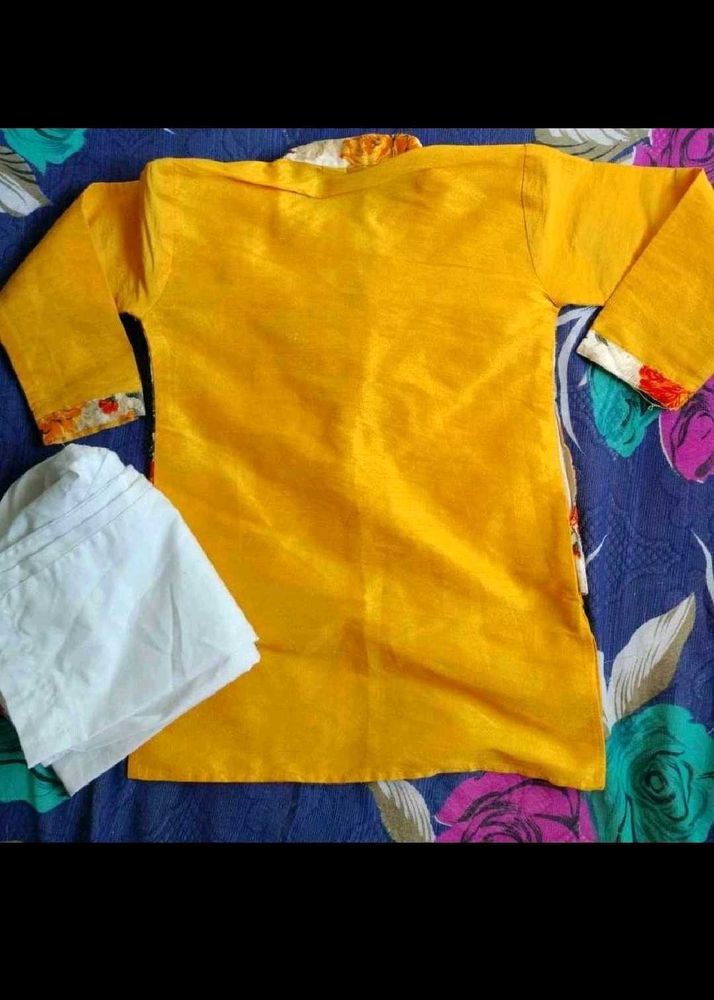Kids' Ethnic Kurta Set - Yellow