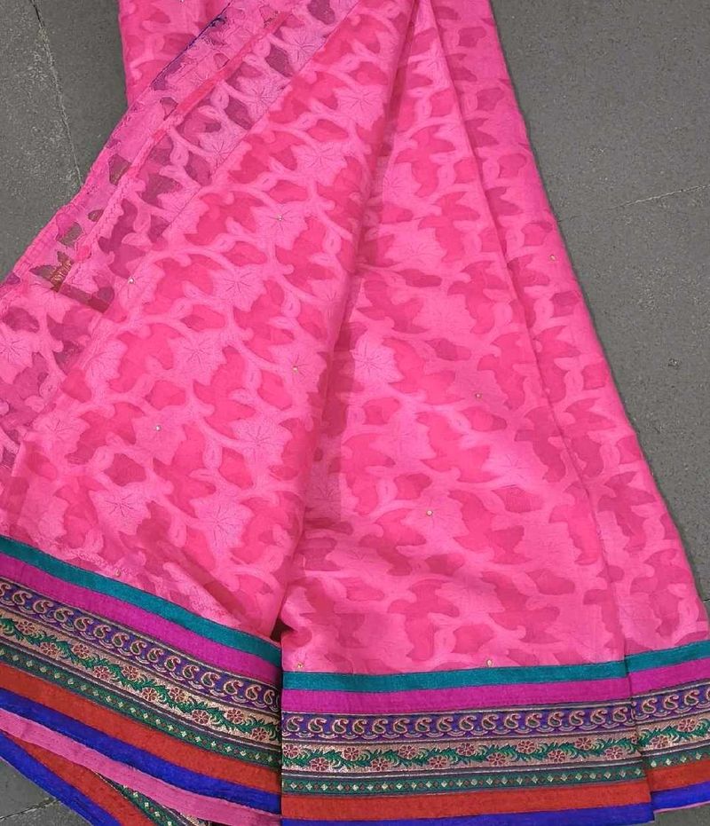 Elegant pink Saree 💖