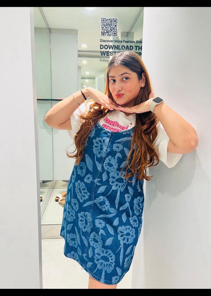 Denim Floral Dress