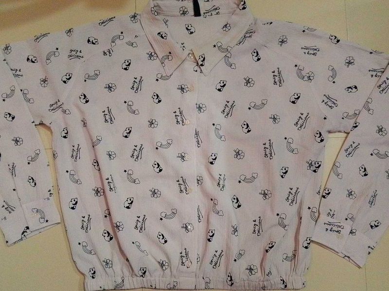 Cute Panda Print Blouse