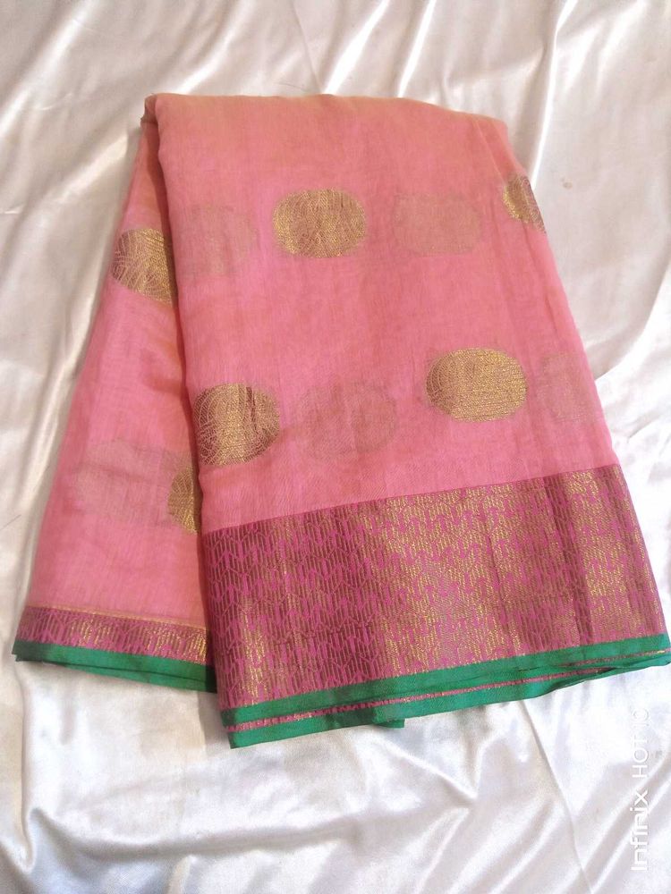 Linen Cotton Silk Saree. Fixed Price