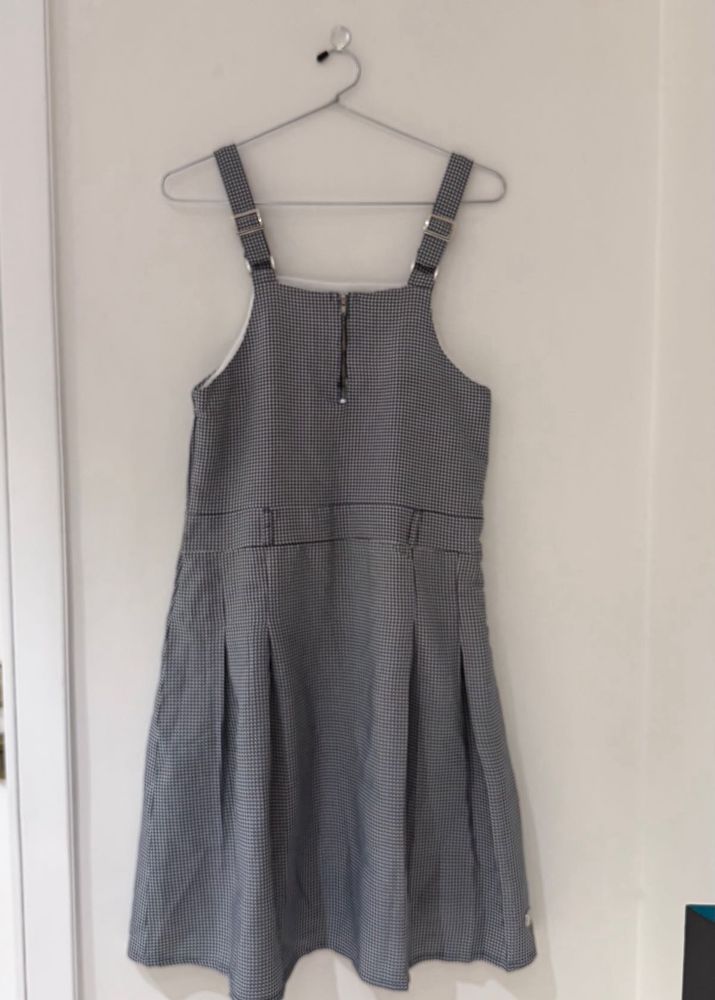 Cute Grey Pinafore Dress