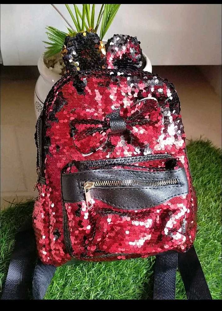 Combo Red Sequin Backpack &amp;  Luxe Doll Pencil Ca
