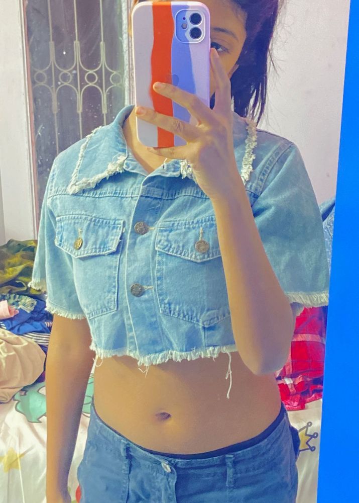 Cropped Denim Jacket
