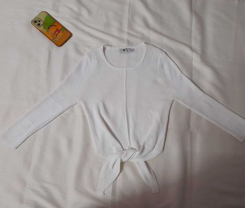 White Top With Cute Bow