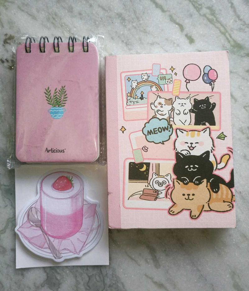 Pink Theme Stationery Combo 💗🧁🌸