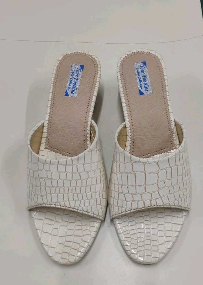 Stylish White Mules