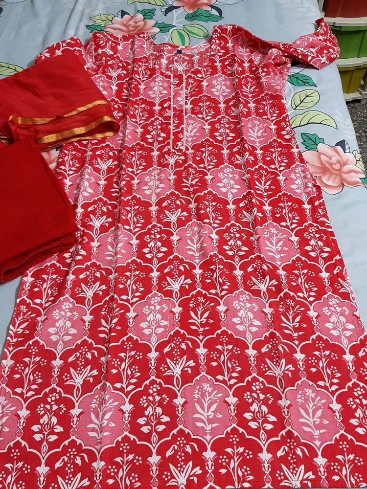 Beautiful Red Colour Suit Set