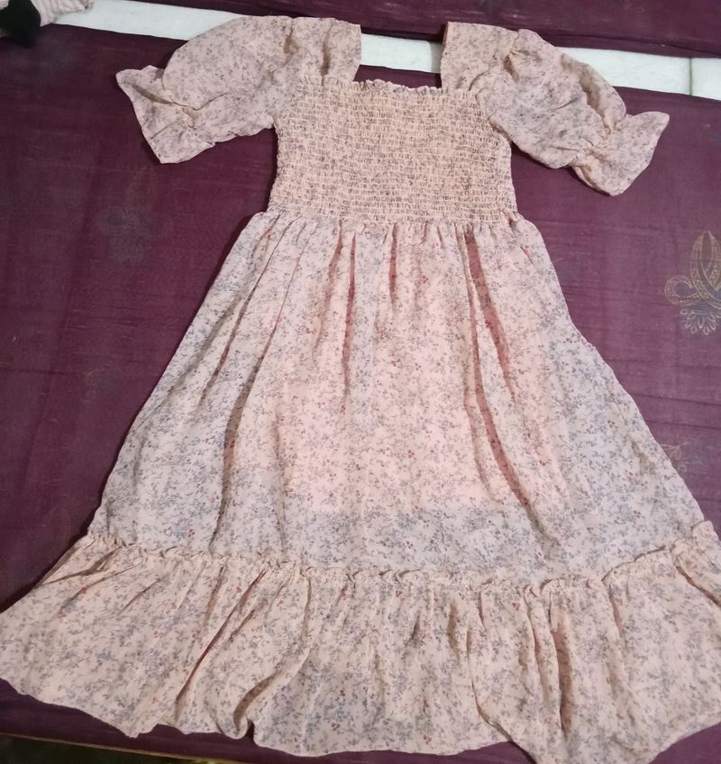 Pink Stretchable Frock