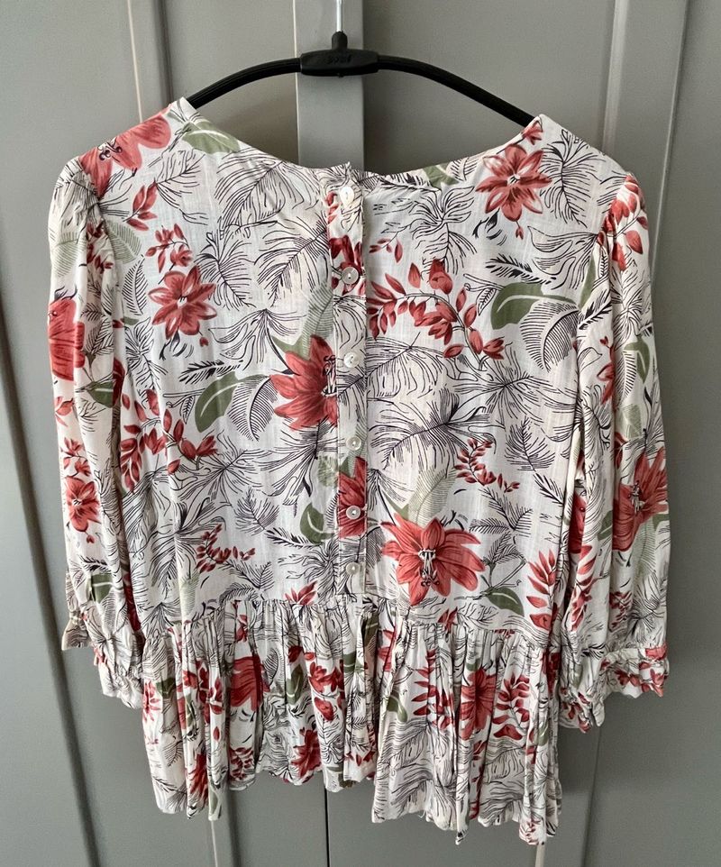 Floral Printed Summer Cotton Top