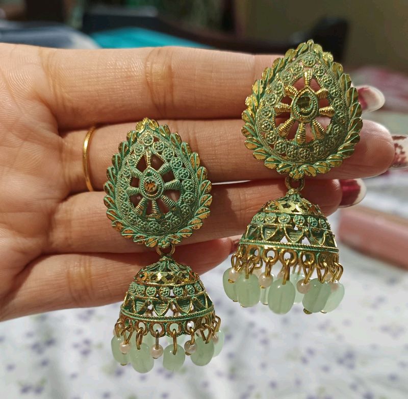 खुबसूरत झुमके 🪷💚✨