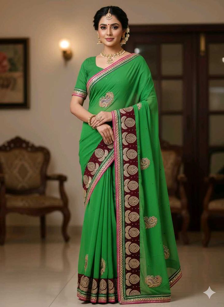 Green saree