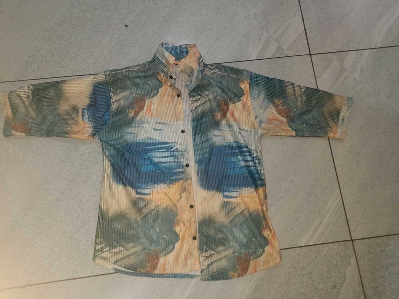 Unique Patterned Button-Down Shirt