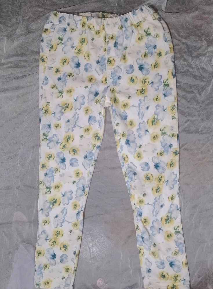 Floral Print Slim Jeans